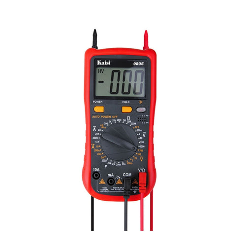 Kaisi 9805 มัลติมิเตอร์แบบดิจิตอลมัลติฟังก์ชั่นป้องกันการเผาไหม้มัลติมิเตอร์แบบดิจิตอลช่วงอัตโนมัติ