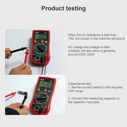 Kaisi 9805 มัลติมิเตอร์แบบดิจิตอลมัลติฟังก์ชั่นป้องกันการเผาไหม้มัลติมิเตอร์แบบดิจิตอลช่วงอัตโนมัติ