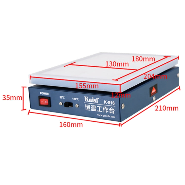 Kaisi K-816 แผ่นความร้อนอุณหภูมิคงที่หน้าจอ LCD เปิดแยก Desoldering Station พร้อมแผ่นซิลิโคน, US Plug, Kaisi K-816 US Plug, Kaisi K-816 EU Plug