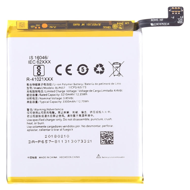 3210mAh BLP657 สำหรับแบตเตอรี่ลิเธียมโพลิเมอร์ OnePlus 6, For OnePlus 6