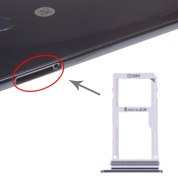 ถาดซิมการ์ด + ถาดซิมการ์ด/ถาดการ์ด Micro SD สำหรับ LG V30 VS996 LS998U H933 LS998U, For LG V30
