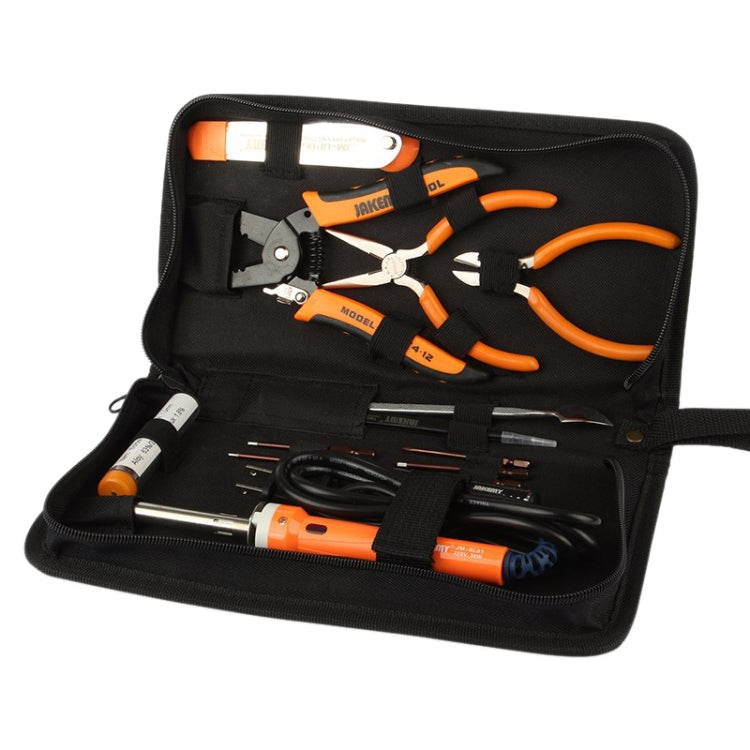 JAKEMY JM-P14 เครื่องเชื่อมซ่อมชุดเครื่องมือกล่องเครื่องมือ Wire Stripper คีม ไขควง, US Plug, JM-P14
