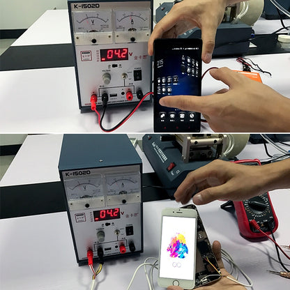 Kaisi K-1502D ซ่อมแหล่งจ่ายไฟมิเตอร์ปัจจุบัน 2A แหล่งจ่ายไฟ DC แบบปรับได้การป้องกันอัตโนมัติ, ปลั๊ก US, US Plug, EU Plug