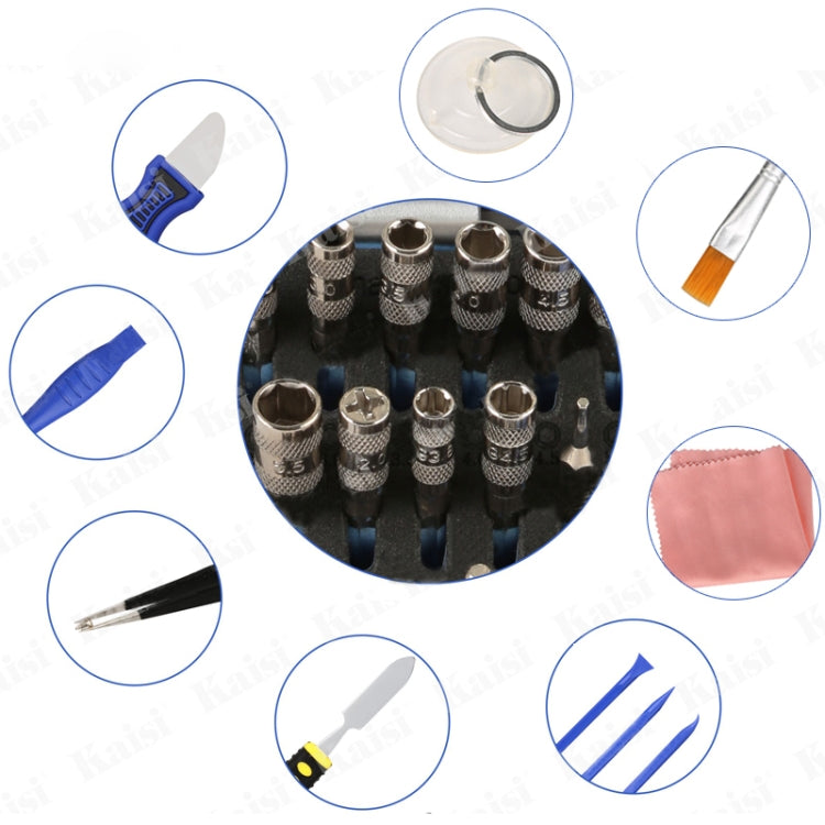 Kaisi K-1766 63 in 1 Magnetic Precision Electronics ไขควง ชุดเครื่องมือช่างสำหรับชุดเครื่องมือซ่อมโทรศัพท์, K-1766