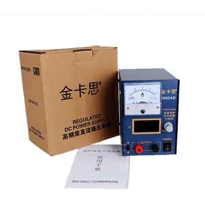 Kaisi KS-1502AD 15V 2A แหล่งจ่ายไฟ DC ตัวควบคุมแรงดันไฟฟ้าตัวควบคุมแอมป์มิเตอร์แหล่งจ่ายไฟแบบปรับได้เครื่องมือซ่อม, ปลั๊ก EU, EU Plug, US Plug