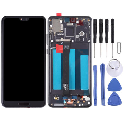 หน้าจอ LCD และชุดประกอบ Digitizer พร้อมกรอบสำหรับ Huawei P20, For Huawei P20