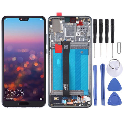 หน้าจอ LCD และชุดประกอบ Digitizer พร้อมกรอบสำหรับ Huawei P20, For Huawei P20