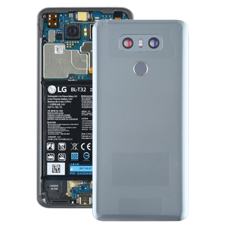 ฝาหลังแบตเตอรี่พร้อมเลนส์กล้องและเซ็นเซอร์ลายนิ้วมือสำหรับ LG G6 / H870 / H870DS / H872 / LS993 / VS998 / US997, For LG G6 with Camera Lens Frame, For LG G6