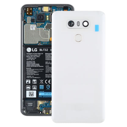 ฝาหลังแบตเตอรี่พร้อมเลนส์กล้องและเซ็นเซอร์ลายนิ้วมือสำหรับ LG G6 / H870 / H870DS / H872 / LS993 / VS998 / US997, For LG G6 with Camera Lens Frame, For LG G6
