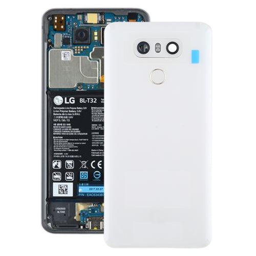 ฝาหลังแบตเตอรี่พร้อมเลนส์กล้องและเซ็นเซอร์ลายนิ้วมือสำหรับ LG G6 / H870 / H870DS / H872 / LS993 / VS998 / US997, For LG G6 with Camera Lens Frame, For LG G6
