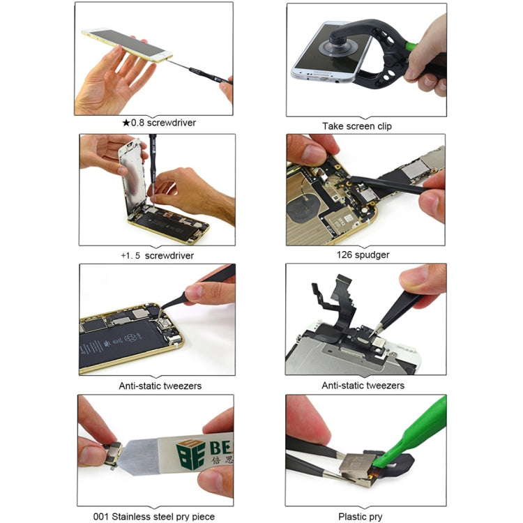8 in 1 BEST BST-609 ชุดเครื่องมือซ่อมโทรศัพท์มือถือเครื่องมือเปิด, BST-609