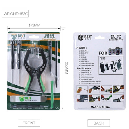 8 in 1 BEST BST-609 ชุดเครื่องมือซ่อมโทรศัพท์มือถือเครื่องมือเปิด, BST-609