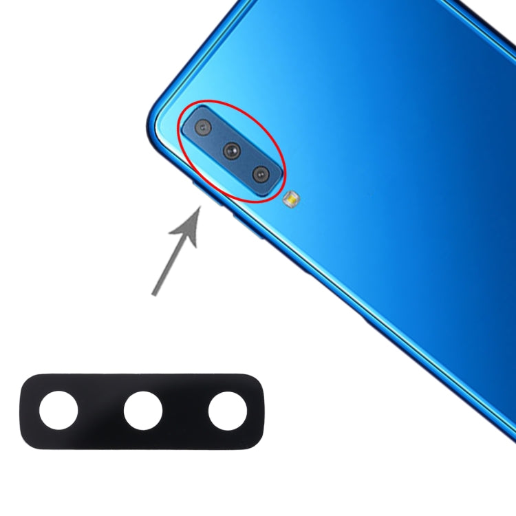 สำหรับ Galaxy A7 (2018) A750F/DS 10 ชิ้นเลนส์กล้องด้านหลัง, For Galaxy A7 (2018)