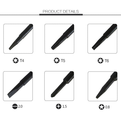 6 in 1 Precision ไขควง ชุดแม่เหล็กไขควงอิเล็กทรอนิกส์ชุดสำหรับโทรศัพท์มือถือโน้ตบุ๊คแล็ปท็อปแท็บเล็ต, 9901S