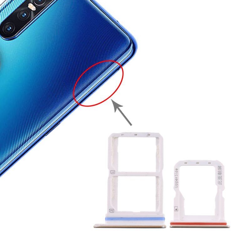 สำหรับถาดซิมการ์ด Vivo S1 Pro + ถาดซิมการ์ด + ถาดการ์ด Micro SD, For Vivo S1 Pro