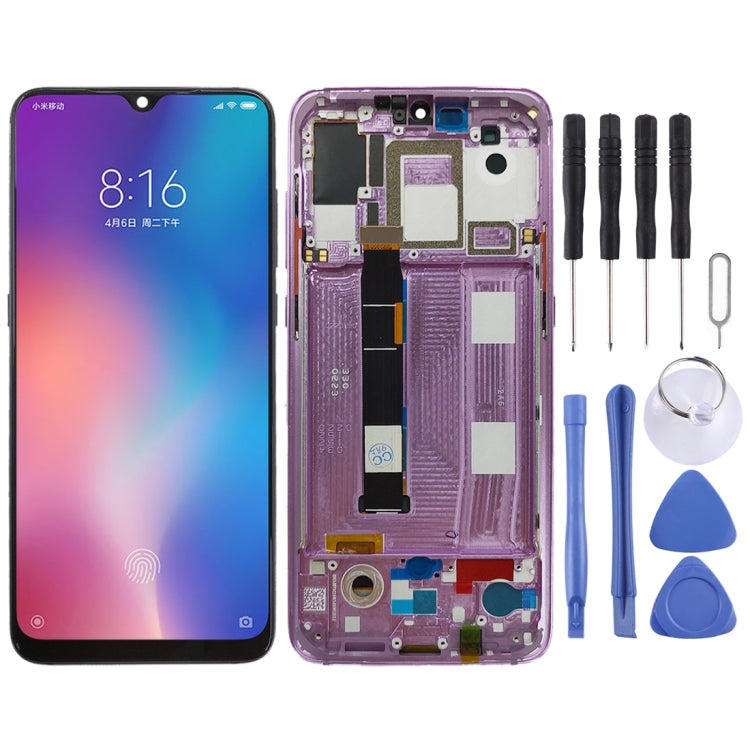 หน้าจอ LCD วัสดุ OLED และชุดประกอบ Digitizer พร้อมกรอบสำหรับ Xiaomi Mi 9, For Xiaomi Mi 9 (OLED), For Mi 9 (Pink)