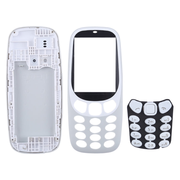 ฝาครอบที่อยู่อาศัยแบบประกอบเต็มรูปแบบพร้อมแป้นพิมพ์สำหรับ Nokia 3310, For  3310(Grey), For Nokia 3310