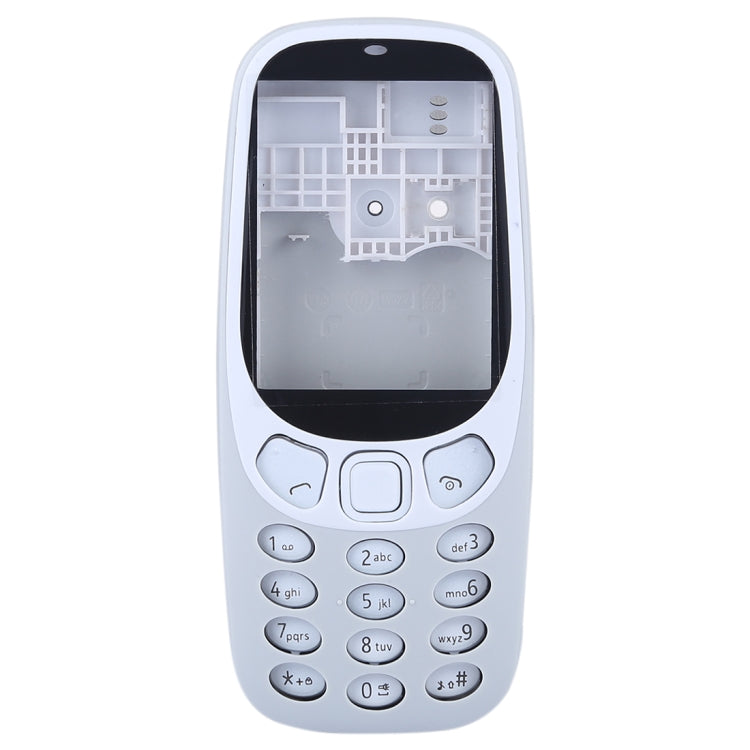 ฝาครอบที่อยู่อาศัยแบบประกอบเต็มรูปแบบพร้อมแป้นพิมพ์สำหรับ Nokia 3310, For  3310(Grey), For Nokia 3310