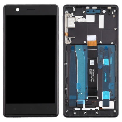 หน้าจอแอลซีดีและชุดประกอบDigitizerพร้อมกรอบและปุ่มด้านข้างสำหรับNokia 3 TA-1032, For Nokia 3