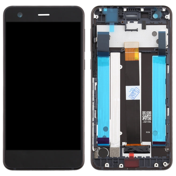 หน้าจอ LCD และชุดประกอบ Digitizer พร้อมกรอบและปุ่มด้านข้างสำหรับ Nokia 2 N2 TA-1007 TA-1029 TA-1023 TA-1035 TA-1011, For Nokia 2