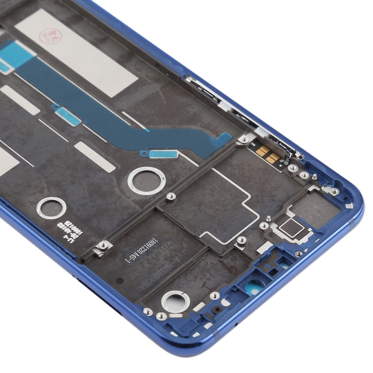 กรอบกรอบกลางพร้อมปุ่มด้านข้างสำหรับ Xiaomi Mi 8 Lite, For Xiaomi Mi 8 Lite Middle Blue