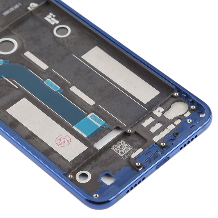 กรอบกรอบกลางพร้อมปุ่มด้านข้างสำหรับ Xiaomi Mi 8 Lite, For Xiaomi Mi 8 Lite Middle Blue