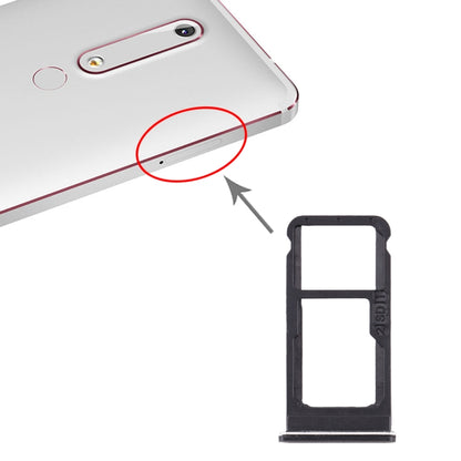 ถาดซิมการ์ด + ถาดซิมการ์ด / ถาดการ์ด Micro SD สำหรับ Nokia 6.1 / 6 (2018) / TA-1043 TA-1045 TA-1050 TA-1054 TA-1068, For Nokia 6.1