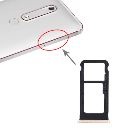 ถาดซิมการ์ด + ถาดซิมการ์ด / ถาดการ์ด Micro SD สำหรับ Nokia 6.1 / 6 (2018) / TA-1043 TA-1045 TA-1050 TA-1054 TA-1068, For Nokia 6.1