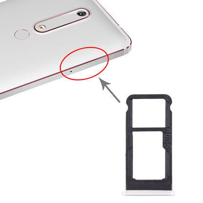 ถาดซิมการ์ด + ถาดซิมการ์ด / ถาดการ์ด Micro SD สำหรับ Nokia 6.1 / 6 (2018) / TA-1043 TA-1045 TA-1050 TA-1054 TA-1068, For Nokia 6.1