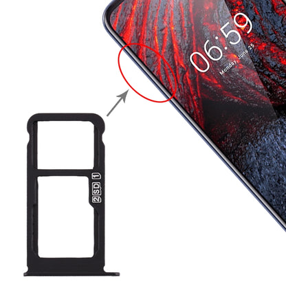 ถาดซิมการ์ด + ถาดซิมการ์ด / ถาดการ์ด Micro SD สำหรับ Nokia X6 (2018) / TA-1099 / 6.1 Plus, For Nokia X6 (2018)