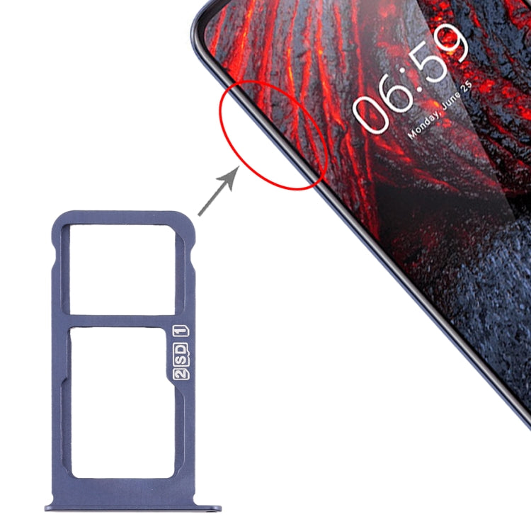 ถาดซิมการ์ด + ถาดซิมการ์ด / ถาดการ์ด Micro SD สำหรับ Nokia X6 (2018) / TA-1099 / 6.1 Plus, For Nokia X6 (2018)