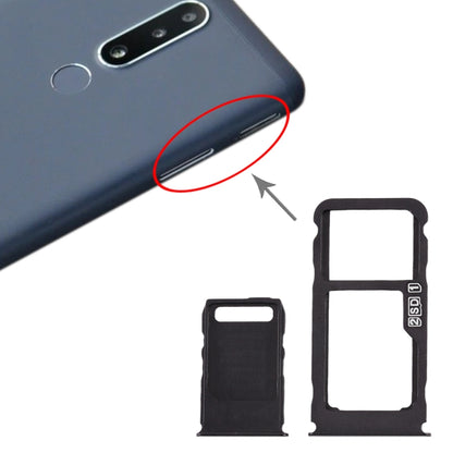 ถาดซิมการ์ด + ถาดซิมการ์ด + ถาดการ์ด Micro SD สำหรับ Nokia 3.1 Plus, For Nokia 3.1 Plus