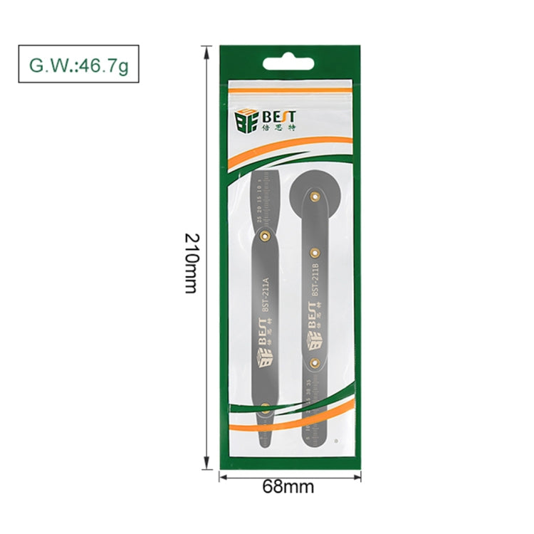BEST BST-211A / B เครื่องมือเปิดซ่อมโทรศัพท์มือถืออเนกประสงค์โลหะถอดชิ้นส่วนชะแลงโลหะเหล็กชุดเครื่องมือแงะ, 211A/B Crowbar