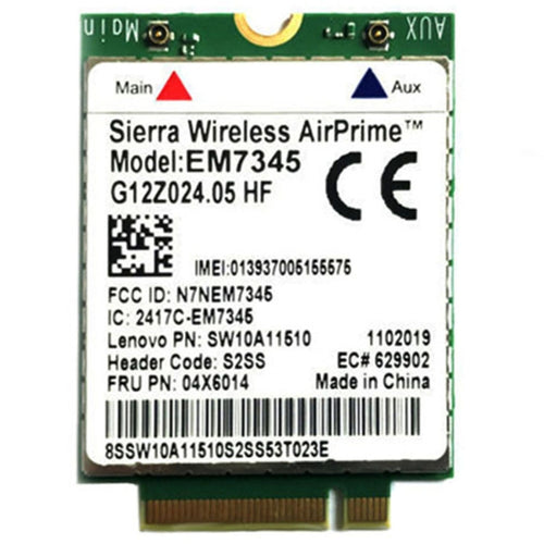 EM7345 4G โมดูล NGFF M.2 WWAN การ์ด 04x6014 4G LTE/HSPA + 42Mbps การ์ดสำหรับ Lenovo IBM/ThinkPad T450/X240, EM7345