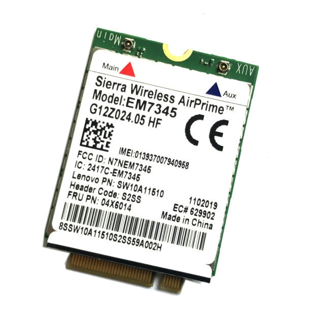 EM7345 4G โมดูล NGFF M.2 WWAN การ์ด 04x6014 4G LTE/HSPA + 42Mbps การ์ดสำหรับ Lenovo IBM/ThinkPad T450/X240, EM7345
