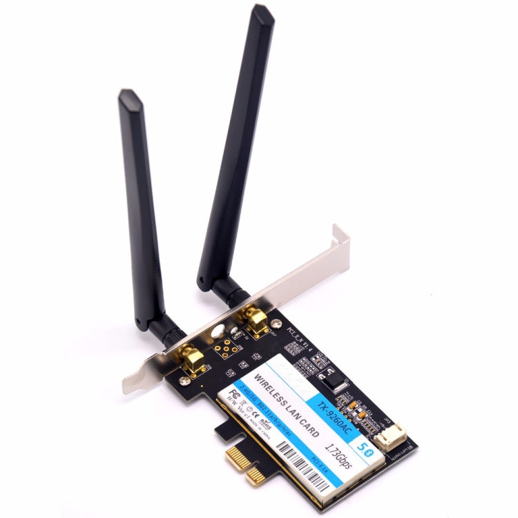TX-9260AC Wireless-AC Dual Band 802.11ac 1730Mbps เดสก์ท็อป PCI-e อะแดปเตอร์ WiFi + บลูทูธ 5.0 WLAN การ์ดเครือข่ายสำหรับ Intel 9260ac, TX-9260AC 1730Mbps