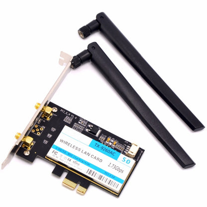 TX-9260AC Wireless-AC Dual Band 802.11ac 1730Mbps เดสก์ท็อป PCI-e อะแดปเตอร์ WiFi + บลูทูธ 5.0 WLAN การ์ดเครือข่ายสำหรับ Intel 9260ac, TX-9260AC 1730Mbps