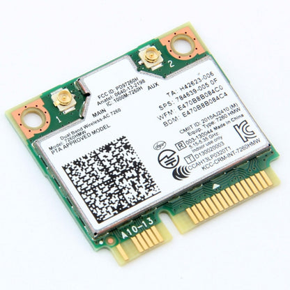 การ์ด Wifi ไร้สายแบบ Dual Band สำหรับ Intel 7260HMW Mini PCI-E 2.4G / 5 Ghz WLAN Bluetooth 4.0 การ์ด Wifi 802.11 ac / a / b / g / n, 7260HMW