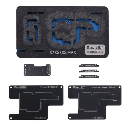 Qianli BGA Reballing แพลตฟอร์มลายฉลุสำหรับ iPhone X / XS / XS Max, For iPhone X / XS / XS Max