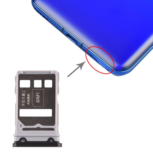 ถาดซิมการ์ด + ถาดซิมการ์ดสำหรับ Huawei Honor V30 Pro / Honor V30, For Huawei Honor V30 Pro