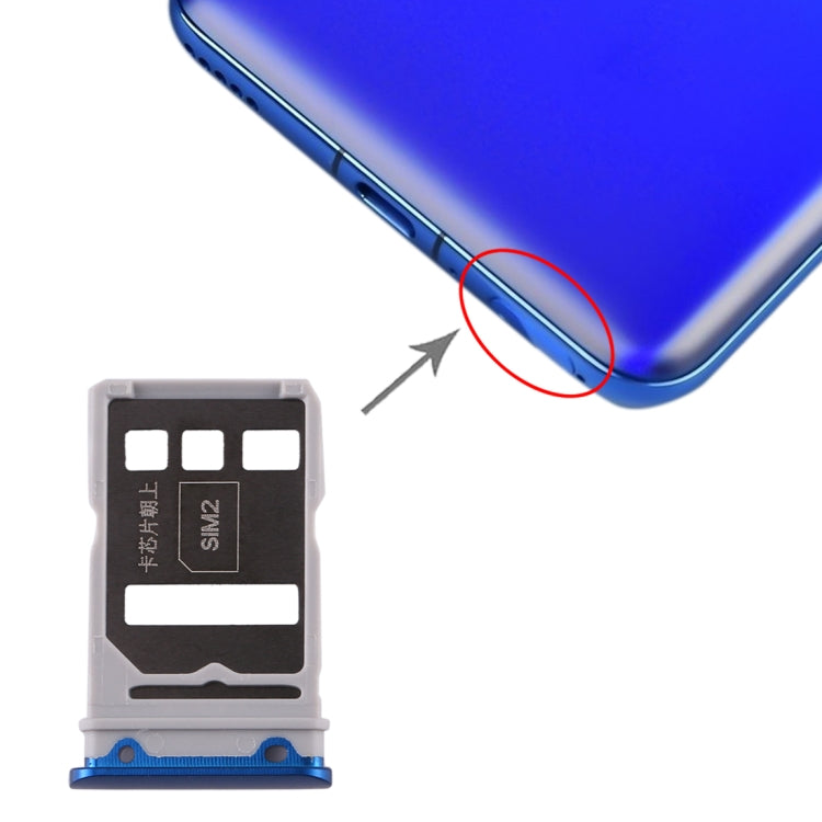 ถาดซิมการ์ด + ถาดซิมการ์ดสำหรับ Huawei Honor V30 Pro / Honor V30, For Huawei Honor V30 Pro