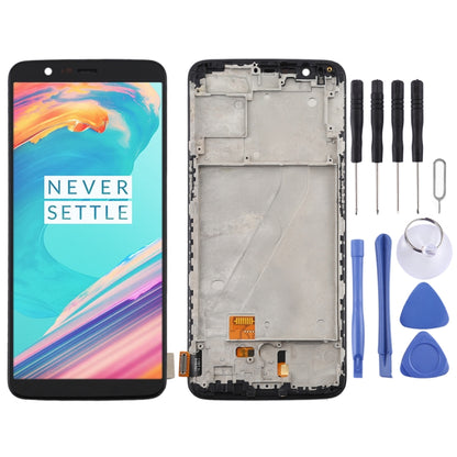 สำหรับ OnePlus 5T A5010 วัสดุ TFT หน้าจอ LCD และชุดประกอบแบบเต็มพร้อมกรอบ, For OnePlus 5T
