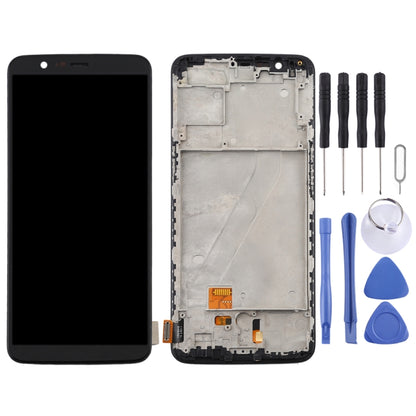 สำหรับ OnePlus 5T A5010 วัสดุ TFT หน้าจอ LCD และชุดประกอบแบบเต็มพร้อมกรอบ, For OnePlus 5T