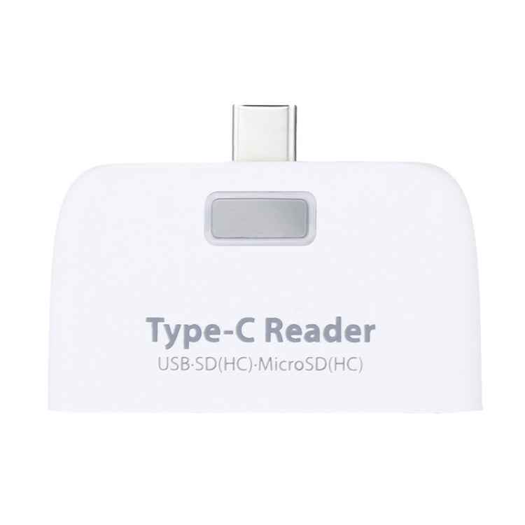 TF + การ์ด SD + พอร์ต USB เป็นชุดเชื่อมต่อเครื่องอ่านการ์ดอะแดปเตอร์ USB-C / Type-C พร้อมไฟแสดงสถานะ LED