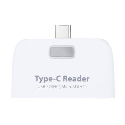 TF + การ์ด SD + พอร์ต USB เป็นชุดเชื่อมต่อเครื่องอ่านการ์ดอะแดปเตอร์ USB-C / Type-C พร้อมไฟแสดงสถานะ LED