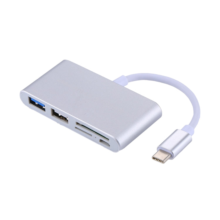 5 in 1 Micro SD + SD + USB 3.0 + USB 2.0 + พอร์ต Micro USB เป็น USB-C / Type-C OTG COMBO Adapter Card Reader สำหรับแท็บเล็ต สมาร์ทโฟน พีซี, 5 in 1(Silver), 5 in 1(Gold)