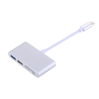 5 in 1 Micro SD + SD + USB 3.0 + USB 2.0 + พอร์ต Micro USB เป็น USB-C / Type-C OTG COMBO Adapter Card Reader สำหรับแท็บเล็ต สมาร์ทโฟน พีซี, 5 in 1(Silver), 5 in 1(Gold)