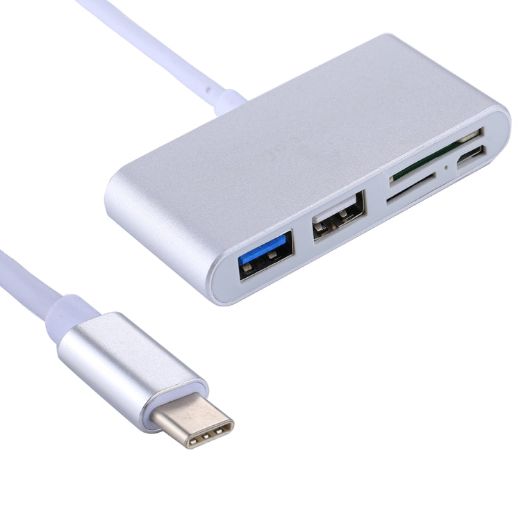 5 in 1 Micro SD + SD + USB 3.0 + USB 2.0 + พอร์ต Micro USB เป็น USB-C / Type-C OTG COMBO Adapter Card Reader สำหรับแท็บเล็ต สมาร์ทโฟน พีซี, 5 in 1(Silver), 5 in 1(Gold)