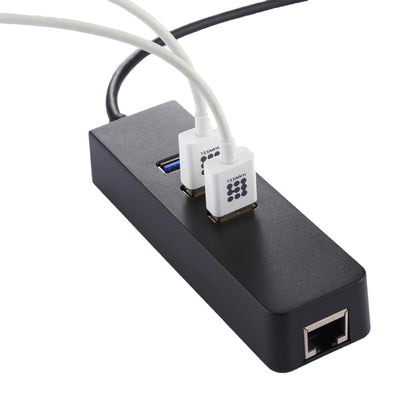 USB-C / Type-C ถึง 3 พอร์ต USB 3.0 HUB + อะแดปเตอร์ Gigabit Ethernet ความเร็วสูง RJ45 อะแดปเตอร์ LAN มัลติฟังก์ชั่น, 3 Ports USB + RJ45