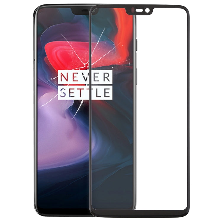 สำหรับ OnePlus 6 หน้าจอด้านหน้าเลนส์กระจกด้านนอก, For OnePlus 6 Black